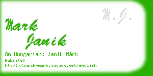 mark janik business card